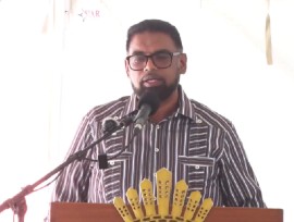 President Irfaan Ali at the commissioning ceremony of the Pathology Lab at Georgetown Public Hospital Corporation where he made the announcement.