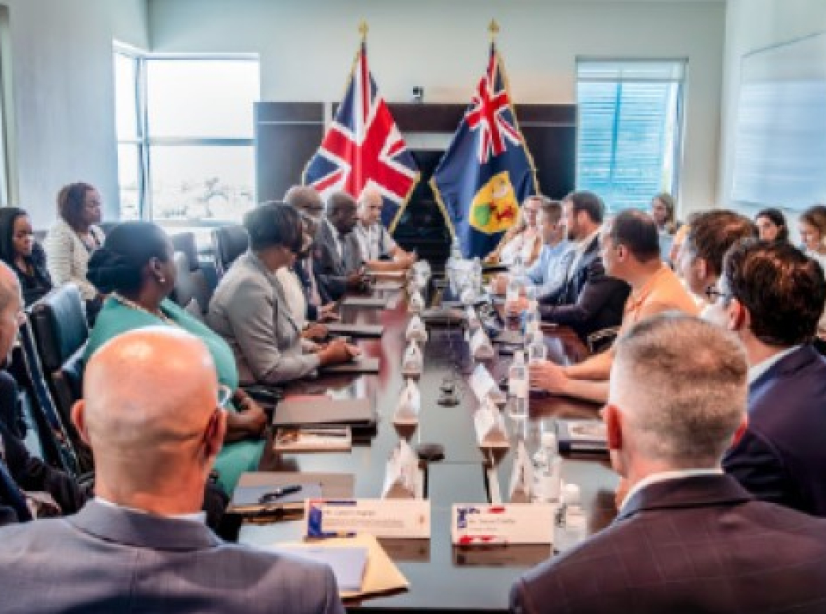 Turks and Caicos islands representatives and US Congressional delegation met to discuss the arrest of five Americans on ammunition charges (Photo Office of the Governor)