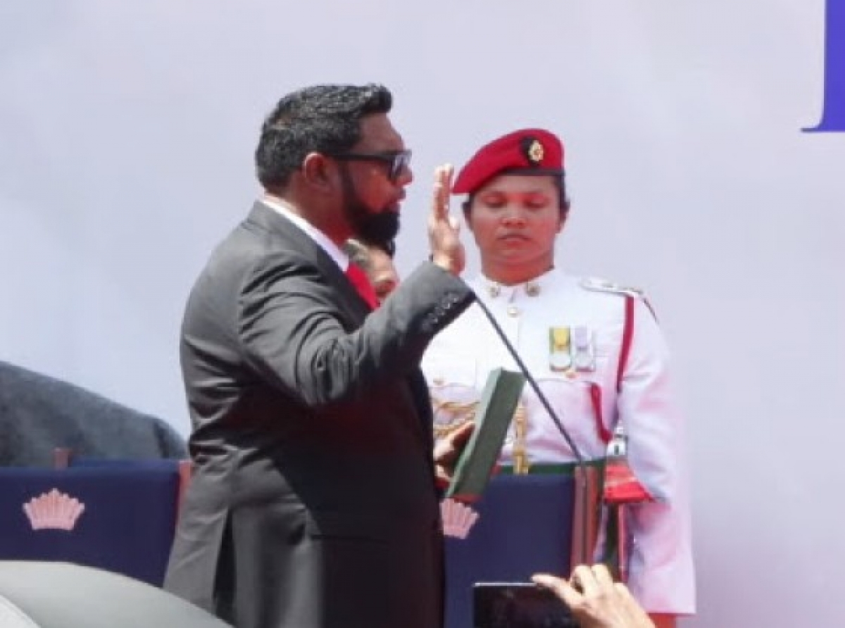 Guyana's President Irfaan Ali Sworn Into Office For a Second Consecutive Five-Year Term