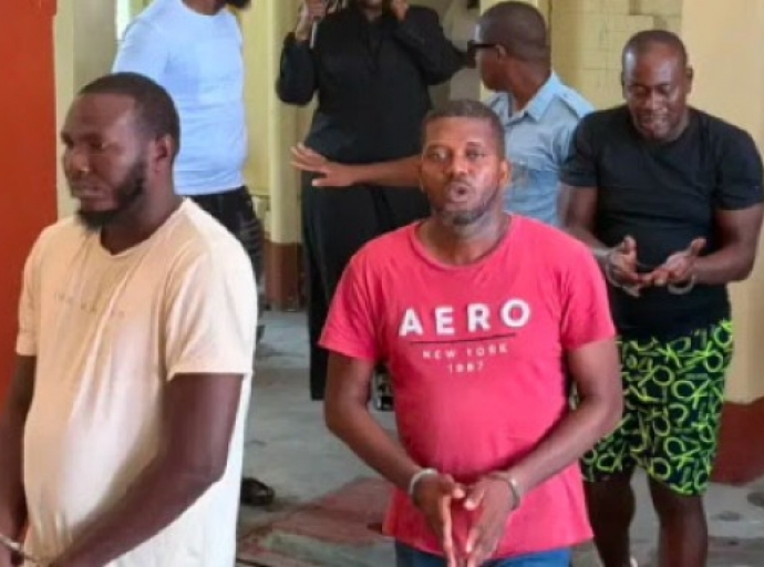 The three men charged with 73 murders as a result of the MV Barima tragedy (File Photo)