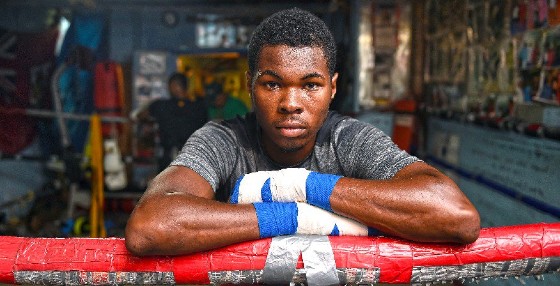 Bermudian boxer, Andre Lambe. (Photo courtesy of The Royal Gazette on Twitter)