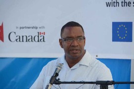 Minister of Home Affairs and Information Wilfred Abrahams.