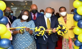 Kenyan Cabinet Secretary for Foreign Affairs, Ambassador Raychelle Omamo; Minister of Foreign Affairs and Foreign Trade, Dr. Jerome Walcott; and Kenya Cabinet Secretary in the Ministry of Energy, Mining and Petroleum, Ambassador Dr. Monica Juma, officially open the CARICOM diplomatic mission in Nairobi.