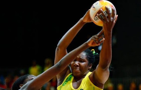 Sunshine Girls superstar Jhaniele Fowler in action against South Africa on Sunday.