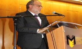Jamaica’s Opposition Leader Mark Golding addressing Caribbean Research Center’s Speaker Series (CMC Photo)