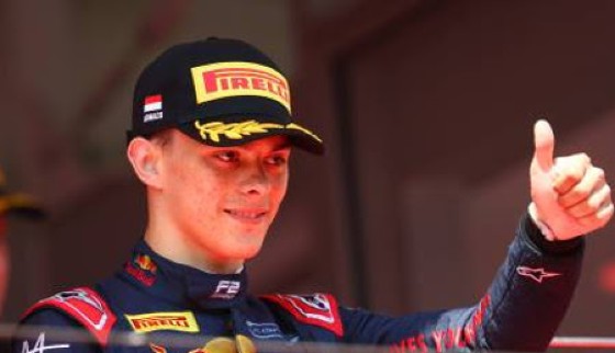 Barbadian F2 driver Zane Maloney in Monaco.