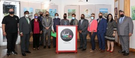 Members of the Caribbean Consular corp, Broward Commissioner Dale Holness and guests at Island SPACE Caribbean Museum | Photo: David I. Muir 