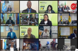 WHO Director General Dr.Tedros Adhanom Ghebreyesus (Upper left) participating in OECS Assembly (CMC Photo)