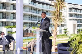 Prime Minister Andrew Holness speaking in Trelawny on Thursday
