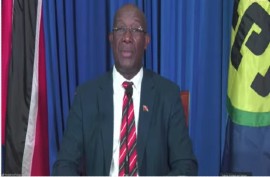Trinidad and Tobago Prime Minister Dr. Keith Rowley addressing CARICOM Summit (CMC Photo)
