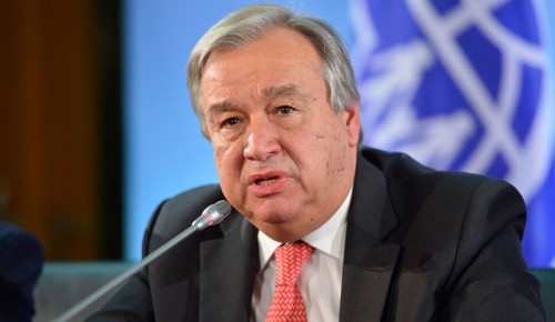 Berlin, Germany - November 04: Antonio Guterres, High Commissioner for Refugees of UNHCR, attends a press conference in german foreign office  on November 04, 2015 in Berlin, Germany. (Photo by Michael Gottschalk/Photothek via Getty Images)