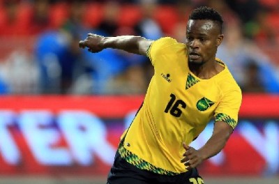 TORONTO, ON - SEPTEMBER 02:  Dane Kelly #16 of Jamaica during an International Friendly match against Canada at BMO Field on September 2, 2017 in Toronto, Canada.  (Photo by Vaughn Ridley/Getty Images)