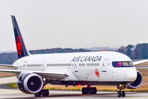 Frankfurt,Germany-October 26,2018:AIR CANADA Airlines Boeing 787-9. 