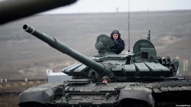 Russian troops take part in drills near the country's border with Ukraine, Dec. 14, 2021. (Photo courtesy of AP)