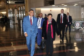Prime Minister Andrew Holness is met on arrival at the Ronald Reagan International Airport in Washington DC on Tuesday December 6, 2022, by Jamaica’s Ambassador to the United States Her Excellency Audrey Marks. (Photo by Derrick A Scott)