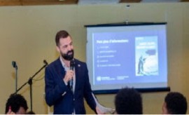 Adrian Banu, UNODC Anti-Corruption Advisor, at the Anti-Corruption Summer School in Port-au-Prince (Photo courtesy of ULCC/UNODC)
