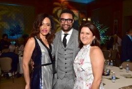 AFJ Executive Director Caron Chung, Orville “Shaggy” Burrell and AFJ President Wendy Hart at the 2017 Jamaica Charity Gala in Miami (Photo by David I. Muir | Island Syndicate)   