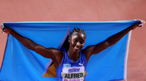 St Lucian sprinter Julien Alfred.