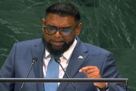President Irfaan Ali addressing the 81st session of the United Nations General Assembly (UNGA)