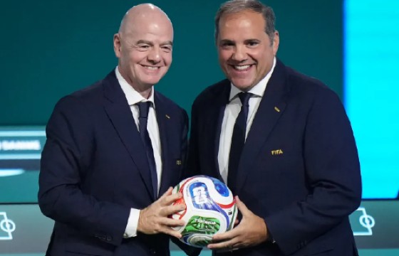 FIFA President Gianni Infantino (left) and Concacaf President Victor Montagliani (right).