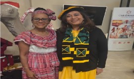 Chief execuive officer of the Management Institute for National Development (MIND), Dr. Ruby Brown and University of the West Indies (UWI) Professor, Gunjan Mansingh.