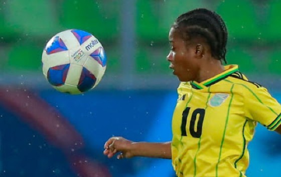 Goal-scorer Shaneil Buckley.