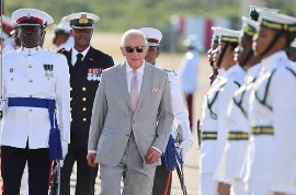 Britain's King Charles arriving in The Bahamas on Tuesday (CMC Photo)