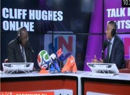 Prime Minister Andrew Holness (right) during interview on Monday