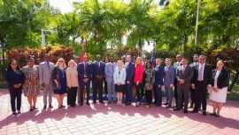 Other members of the visiting US delegation included Rep Terri Sewell (D-AL), Rep Beth Van Duyne (R-TX), Rep Carol Miller (R-WV), Rep Michelle Fischbach (R-GA), Rep Mike Carey (R-OH) and Rep Kelly Armstrong (R-ND) among others. United States Ambassador to Guyana, HE Sarah-Ann Lynch accompanied the delegation.
