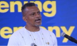 CDB President, Daniel Best, addressing the the three-day 2025 Regional Symposium and Policy Dialogue on Transforming Education” (CMC Photo).
