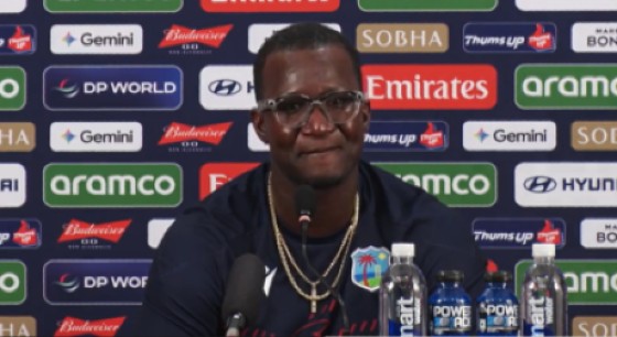 West Indies head coach Daren Sammy speaking at a pre-match press conference on Tuesday ahead of the team’s clash with England.