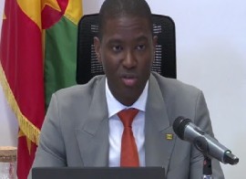 Prime Minister Dickon Mitchell speaking at news conference on Thursday (CMC Photo)