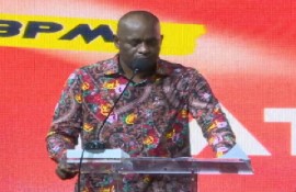 Prime Minister and leader of the Dominica Labour Party (DLP), Roosevelt Skerrit addressing the party’s 70th anniversary rally in Dublanc on Sunday night (CMC Photo)