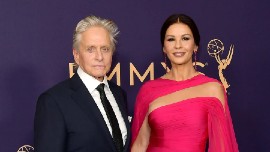 Actor Michael Douglas and his wife, actress Catherine Zeta-Jones. (Photo by Matt Winkelmeyer/Getty Images)