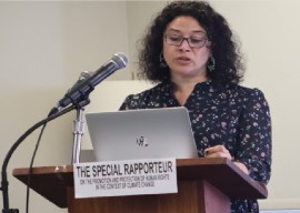 Elisa Morgera is the Special Rapporteur on the promotion and protection of human rights in the context of climate change-