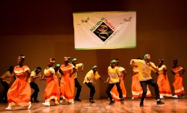 Students of the Godfrey Stewart High School doing their Gerreh performance at the Traditional Folk Forms National Finals.