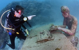 The Grenada Underwater Sculpture Park is a leading attraction. (Photo credit: Grenada Scuba Diving Association/Mark Evans)