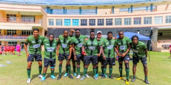Grenada’s ‘Greenz Rugby Club’ made their international debut at GRW7s. (Image credit: Haron Forteau)