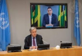 Un Secretary General Antonio Guterres and Prime Minister Andrew Holness (File Photo)