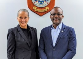 Chief Justice Margaret Ramsay-Hale and CAJS executive director, Bevil Wooding