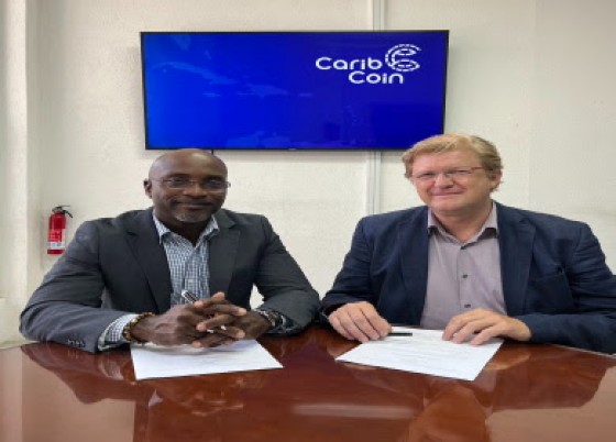 CTU Secretary-General Rodney Taylor (left) and Jan Schröeder, Abed Ventures, sign MOU