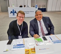 Commissioner Designee Joseph Boschulte with Ben Brookman, Vice President of Network Planning and Revenue Management of Sun Country Airlines.