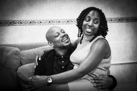 Asha John (Petra) and Cameron Bhola (Philo) star in Green Card: A Love Story.