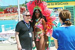Festival greeters gave a warm welcome to Carnival Glory passengers and crew