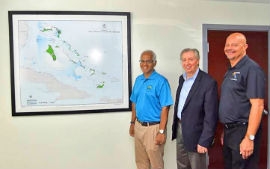 From left: Bahamas Minister of Tourism and Aviation Dionisio D'Aguilar; CHTA CEO and Director General Frank Comito; and Bahamas Ministry of Tourism and Aviation Deputy Director General Ellison 'Tommy' Thompson