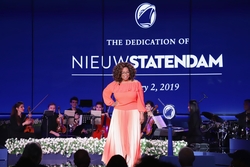 Oprah officially named Nieuw Statendam in a ceremony on board the ship.