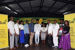 The 2019 Jamaica Gospel Song Competition Finalists (L-R): Darien Callum and Ricardo Williams, Joanna Walker, Daron Mitchell, Evon Wynter, Curtis Roden, Kashan McKenzie, Aaron Miller,Oral Small,Lorenza Rowe and Le-schae Grant.
