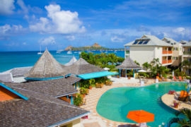 Bay Gardens Beach Resort & Spa is located off Reduit Beach in St. Lucia.