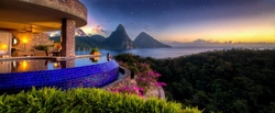 Jade Mountain's high-rise vistas of The Pitons are breathtaking.