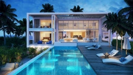 Rendering of a private villa at the highly anticipated Beach Enclave Grace Bay, debuting winter 2020